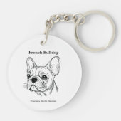 ブルドフランスのッグポートレート キーホルダー (裏面)