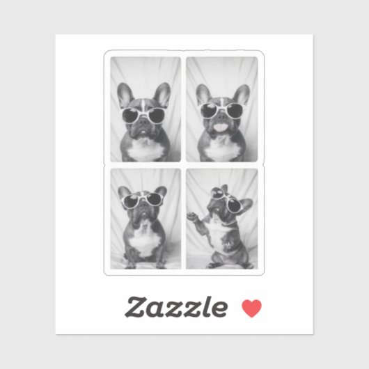 ブルドフランスのッグポートレート シール (シート)