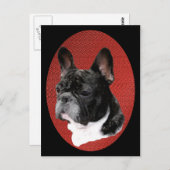ブルドフランスのッグポートレート ポストカード (正面/裏面)