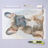 ブルドフランスのッグポートレート 薄葉紙 (クラフト)