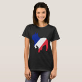 ブルドフランスのッグ国旗 Tシャツ (正面フル)
