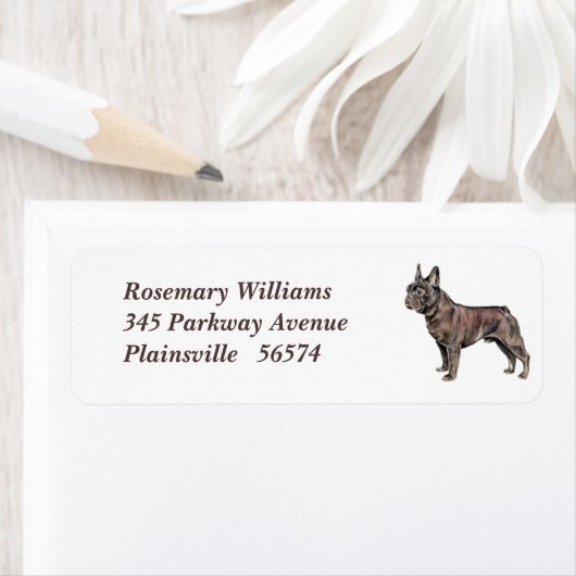 ブルドフランスのッグ差出人住所ラベル ラベル (インサイチュ)