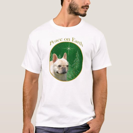 ブルドフランスのッグ平和 Tシャツ (正面)