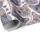 ブルドフランスのッグ手描き漫画の頭 ラッピングペーパー (ロールコーナー)