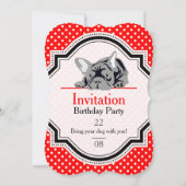 ブルドフランスのッグ招待状 招待状 (裏面)