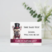 ブルドフランスのッグ栽培提案ブルグンディ結婚ー ポストカード (スタンド正面)