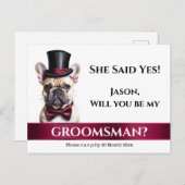 ブルドフランスのッグ栽培提案ブルグンディ結婚ー ポストカード (正面/裏面)