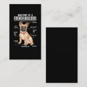ブルドフランスのッグ解剖おもしろい犬 名刺 (正面/裏面)