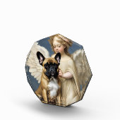 ブルドフランスのッグ記念パーソナライズされた碑 フォトブロック (右)