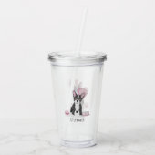 ブルドフランスのッグ誕生日 アクリルタンブラー (裏面)