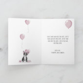 ブルドフランスのッグ誕生日 カード (内部)