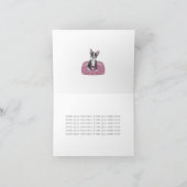 ブルドフランスのッグ誕生日 ノートカード (内部)