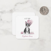 ブルドフランスのッグ誕生日 ノートカード (正面/裏面インサイチュ)