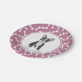 ブルドフランスのッグ誕生日 ペーパープレート (アングル)