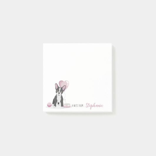 ブルドフランスのッグ誕生日 ポストイット (正面)