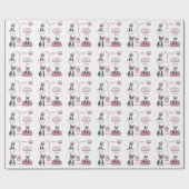 ブルドフランスのッグ誕生日 ラッピングペーパー (フラット)