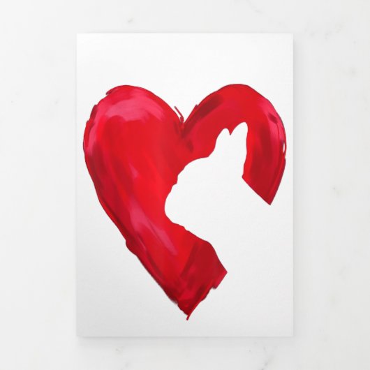 ブルドフランスのッグ贈り物 三つ折り案内状 (カバー)