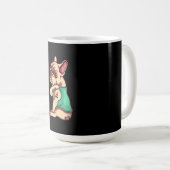 ブルドフランスのッグ・アイ・ラブ・ママ・タトゥー愛好の贈り物 コーヒーマグカップ (正面右)