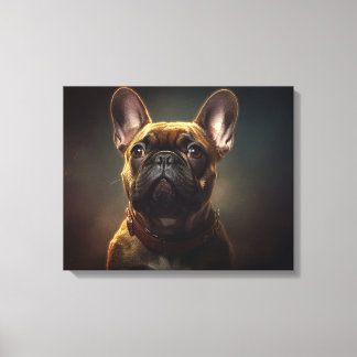 ブルドフランスのッグ キャンバスプリント