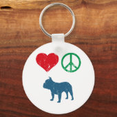 ブルドフランスのッグ キーホルダー (正面)