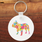 ブルドフランスのッグ キーホルダー (正面)