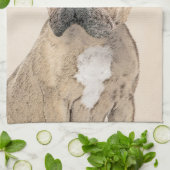 ブルドフランスのッグ（サブル）ズ絵画-かわいいオリジナルド キッチンタオル (折り畳み)