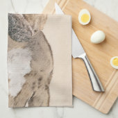 ブルドフランスのッグ（サブル）ズ絵画-かわいいオリジナルド キッチンタオル (四つ折り)