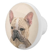 ブルドフランスのッグ（サブル）ズ絵画-かわいいオリジナルド セラミックノブ (右)