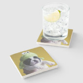 ブルドフランスのッグ ストーンコースター (横)