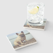 ブルドフランスのッグ ストーンコースター (横)