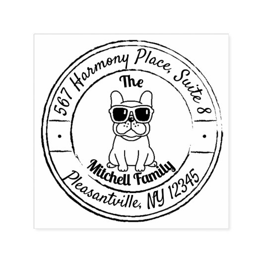 ブルドフランスのッグ セルフインキングスタンプ (デザイン)