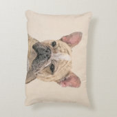 ブルドフランスのッグ(セーブル)絵画ズ – かわいいオリジナルDo アクセントクッション (裏面(縦))