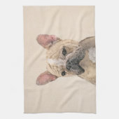 ブルドフランスのッグ（セーブル）絵画ズ – かわいいオリジナルDo キッチンタオル (縦)