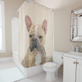 ブルドフランスのッグ（セーブル）絵画ズ – かわいいオリジナルDo シャワーカーテン (インサイチュ)