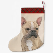 ブルドフランスのッグ（セーブル）絵画ズ – かわいいオリジナルDo スモールクリスマスストッキング (裏面)
