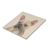 ブルドフランスのッグ（セーブル）絵画ズ – かわいいオリジナルDo タイル (側面)