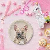 ブルドフランスのッグ(セーブル)絵画ズ – かわいいオリジナルDo ペーパープレート (パーティー)