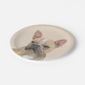 ブルドフランスのッグ(セーブル)絵画ズ – かわいいオリジナルDo ペーパープレート (アングル)