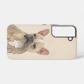 ブルドフランスのッグ（セーブル）絵画ズ – かわいいオリジナルDo Samsung Galaxyケース (裏面横)