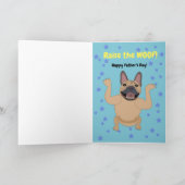 ブルドフランスのッグ·ファザーズ·デイおもしろい犬パパ動物 カード (内部)