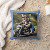 ブルドフランスのッグ"フランス"オートバイ枕に乗って クッション (ブランケット)