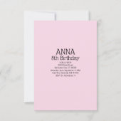 ブルドフランスのッグ・フレンチ誕生日パーティーテーマ  招待状 (裏面)