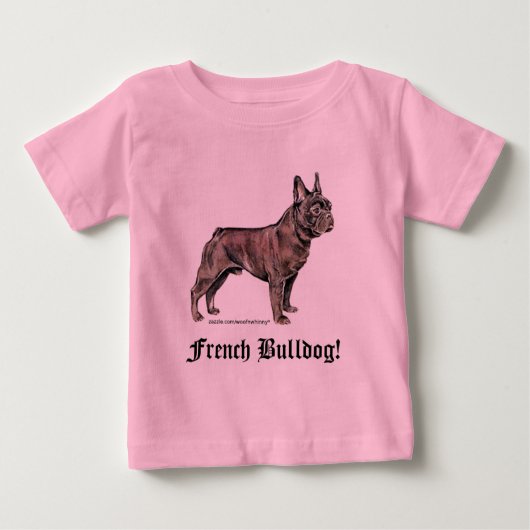 ブルドフランスのッグ! ベビーTシャツ (正面)