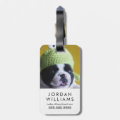 ブルドフランスのッグ ラゲッジタグ (裏面縦)