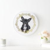 ブルドフランスのッグ ラージ壁時計 (ホーム)