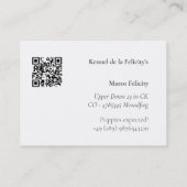 ブルドフランスのッグ 名刺 (裏面)