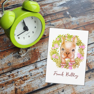 ブルドフランスのッグ。水の色絵画の 招待状