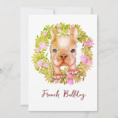 ブルドフランスのッグ。水の色絵画の 招待状 (正面)