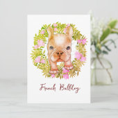 ブルドフランスのッグ。水の色絵画の 招待状 (スタンド正面)