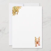 ブルドフランスのッグ。水の色絵画の 招待状 (裏面)